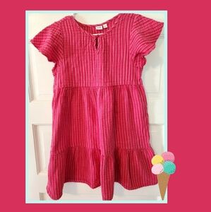 Pink and white ruffle dress